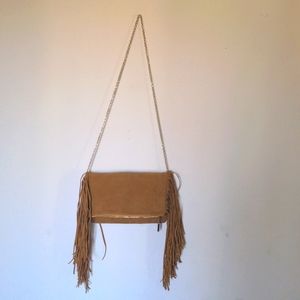 NWT Suede fring crossbody bag